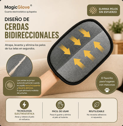 Elimina pelos en segundos, sin ensuciar tu casa con MagicGlove™