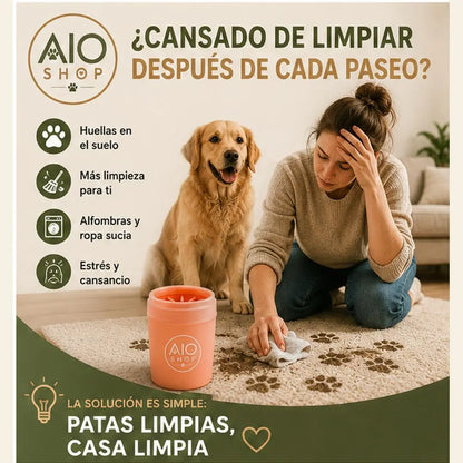 Patas limpias en segundos, sin ensuciar tu casa con PawClean™