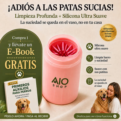 Patas limpias en segundos, sin ensuciar tu casa con PawClean™